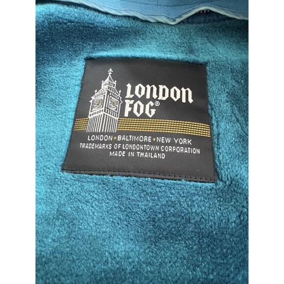 Vintage London Fog Teal Sz 18 Weather Woman Trench Coat Removable Fleece Liner, - Picture 2 of 13